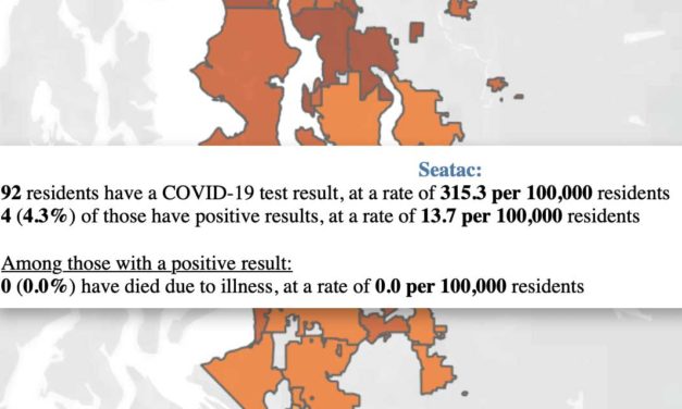 New COVID-19 data map shows 0 deaths, 4 positive cases so far in SeaTac