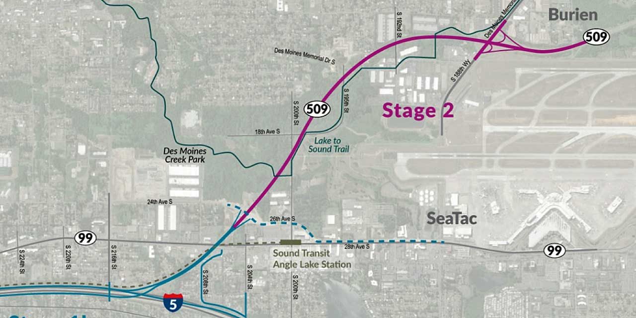 $73.6 million grant awarded for Puget Sound Gateway Program, including SR 509, SR 167 extensions
