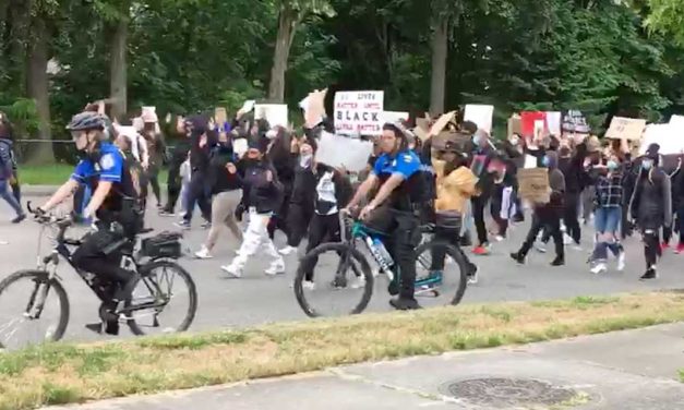 VIDEO: Protesters march peacefully through SeaTac Tuesday