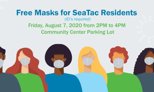 SeaTac distributing FREE Face Coverings while promoting Census this Friday, Aug. 7