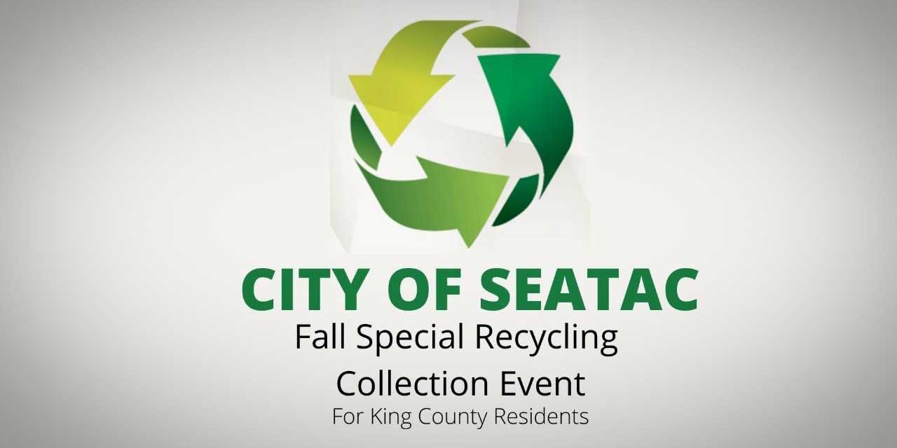 SAVE THE DATE: Recycling Event coming to North SeaTac Park on Saturday, Oct. 24