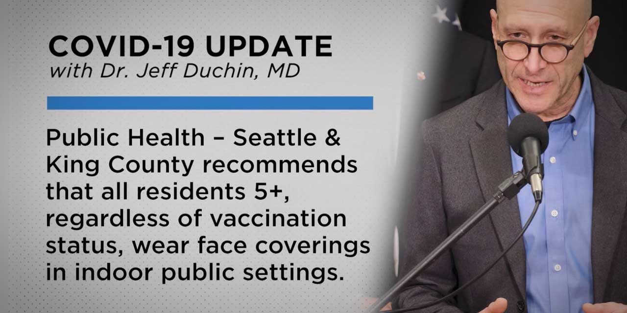 Health officials recommend everyone wears masks in indoor public spaces