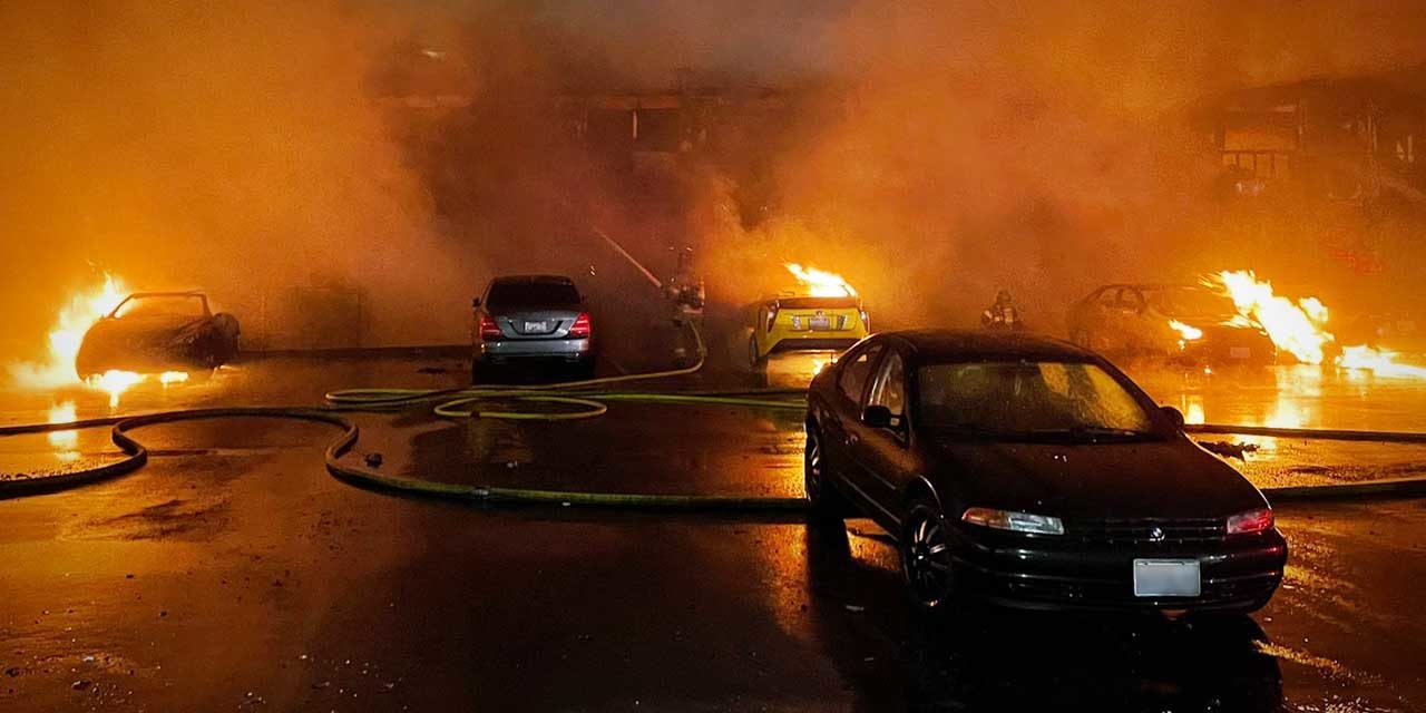 Four injured, around 85 displaced by 3-alarm fire at Hanover Apartments in SeaTac Saturday night
