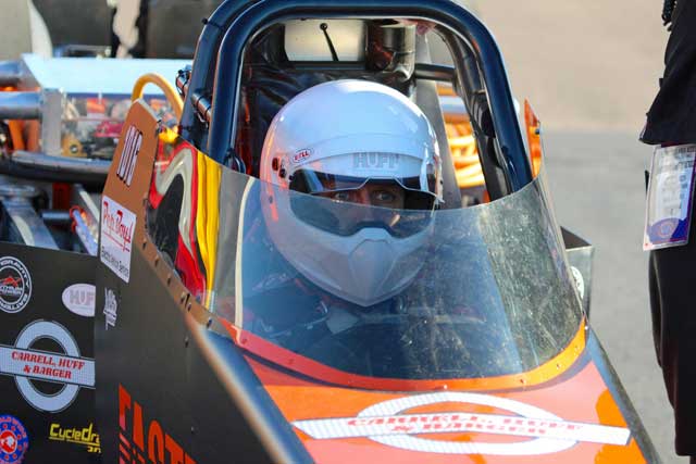 Steve Huff Team Carrell Huff and Barger Faster Than Cancer Electric Dragster