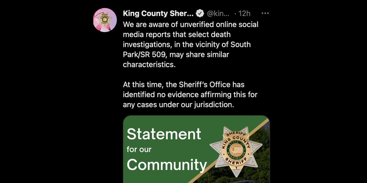 King County Sheriff’s Office denies ‘serial killer’ rumors in area