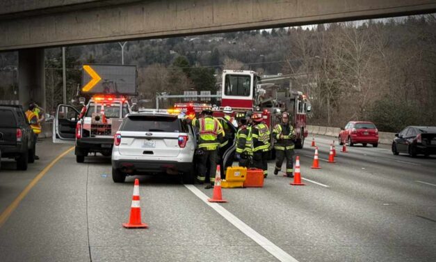 Vehicle plunges off overpass in deadly crash on I-5 near SR 599 in Tukwila