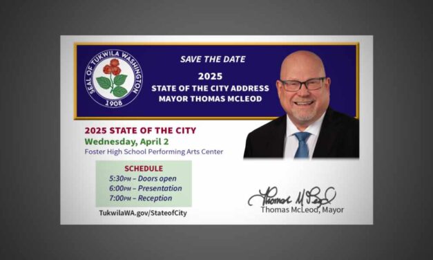Tukwila Mayor to deliver annual ‘State of the City’ address on Wednesday, April 2