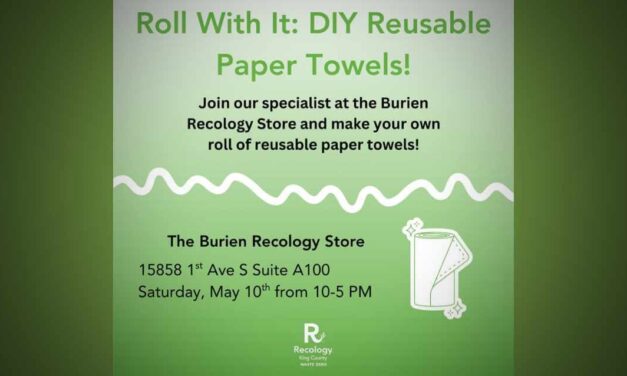 Burien Recology Store hosting Reusable Paper Towel Workshop this Saturday, May 10