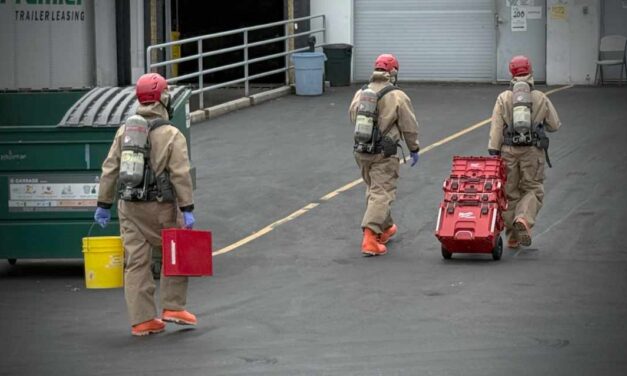 Hazmat teams respond to hazardous materials leak in SeaTac trailer