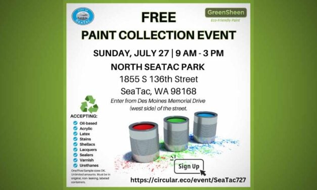 Got leftover paint? SeaTac’s FREE collection event happens this Sunday, July 27