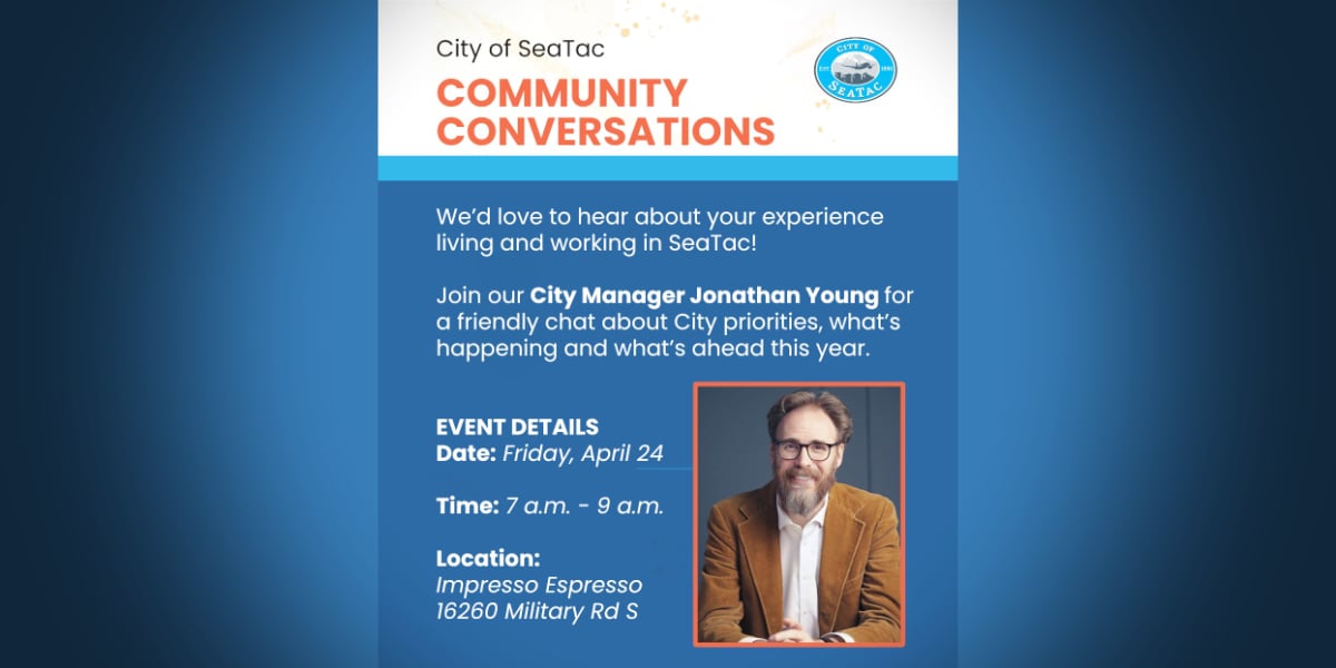 SeaTac City Manager Jonathan Young to host community chat Friday morning