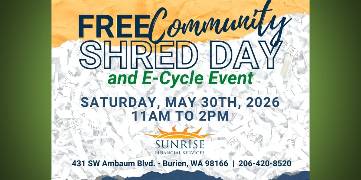 Free Shred Day and E-Cycle Event returning to Burien on Saturday, May 30