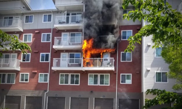 Apartment fire on International Boulevard stopped by sprinkler system Wednesday