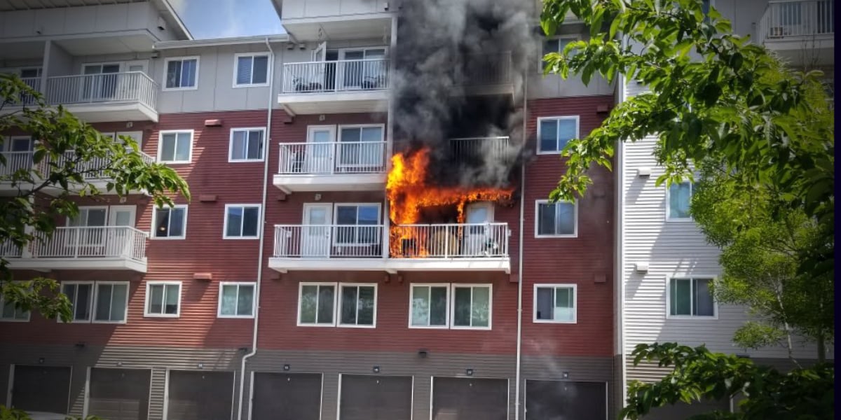 Apartment fire on International Boulevard stopped by sprinkler system Wednesday