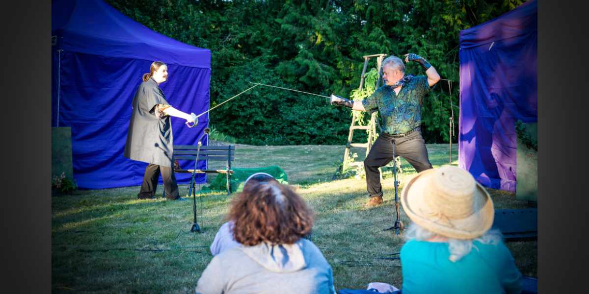 REVIEW: BAT Theatre’s ‘The Courage to Right a Woman’s Wrongs’ brings wit, revenge and swordplay to South King County parks