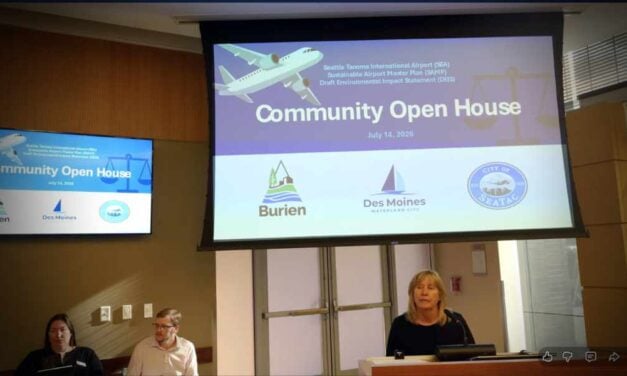 VIDEO: Cities of Burien, SeaTac and Des Moines challenge Port’s airport expansion impacts at July 14 open house