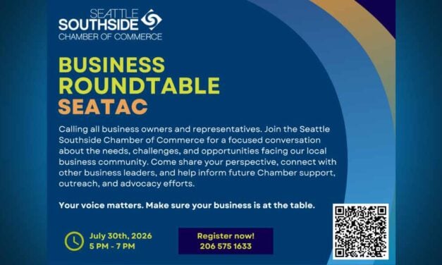 Seattle Southside Chamber to host SeaTac Business Roundtable Thursday, July 30