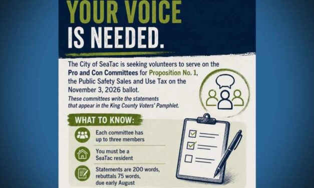 Volunteers needed for Pro & Con Committees for Public Safety Sales & Use Tax