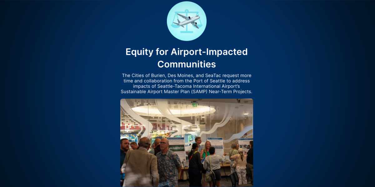 Cities of SeaTac, Burien and Des Moines urge Port of Seattle to delay final airport environmental review